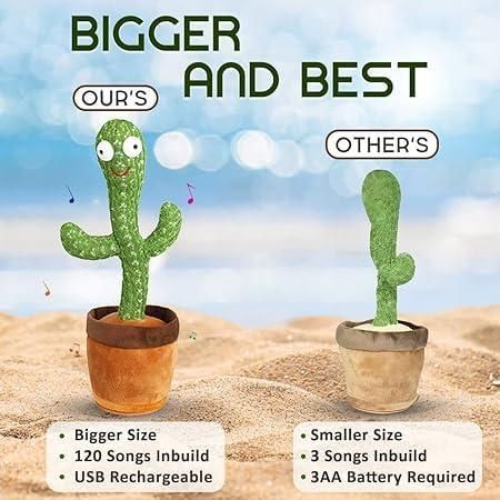 LED + Musical Dancing & Mimicry Cactus Toy Premium